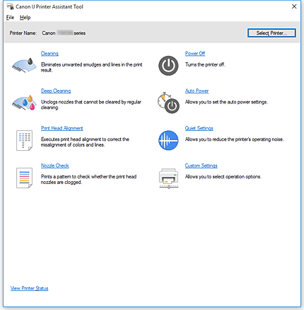 рисунок: Canon IJ Printer Assistant Tool